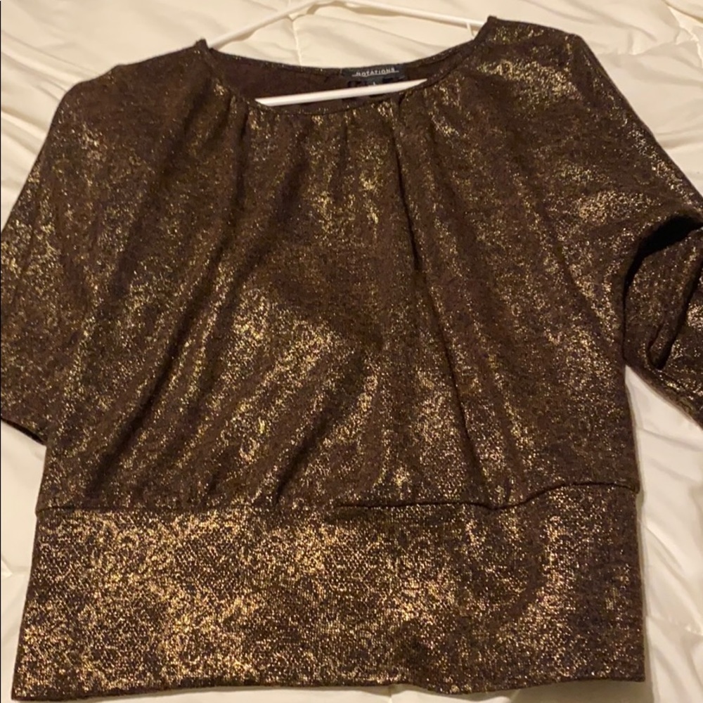 Gold brown blouse
